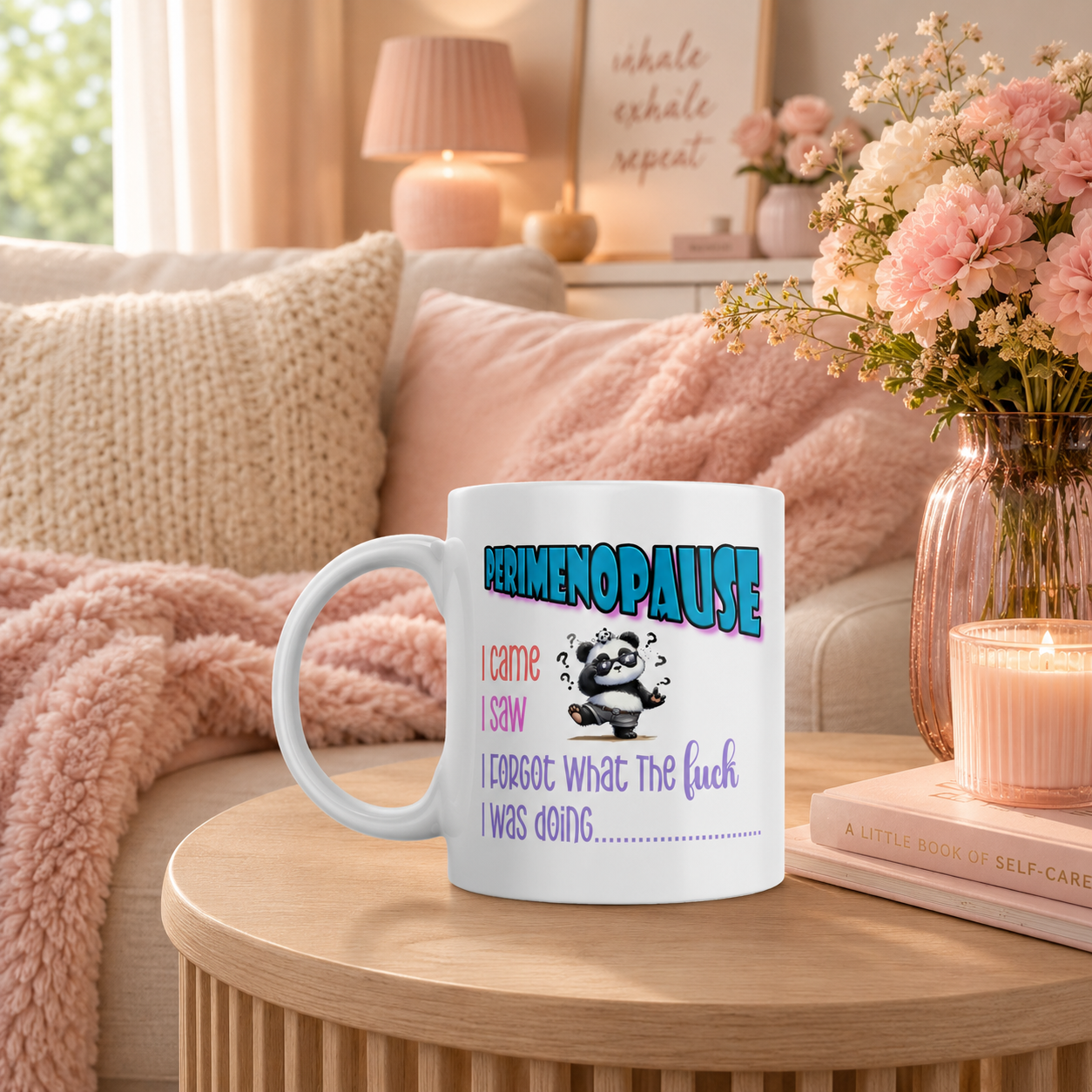 Funny Perimenopause Mug – “I Came, I Saw, I Forgot What The F*ck I Was Doing” Panda Mug | Menopause Gift | Funny Coffee Cup