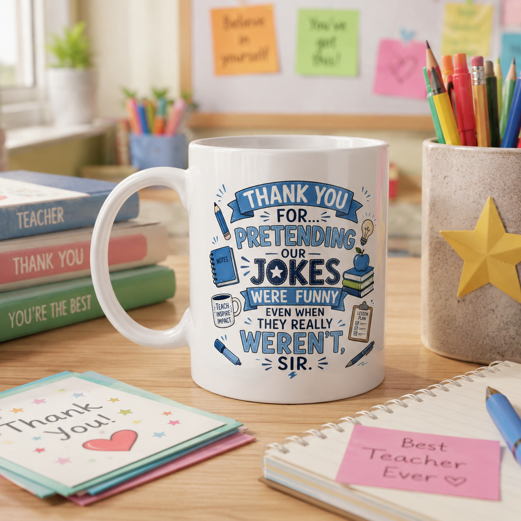 Teacher Mug & Coaster Gift Set – End of Term Thank You Present