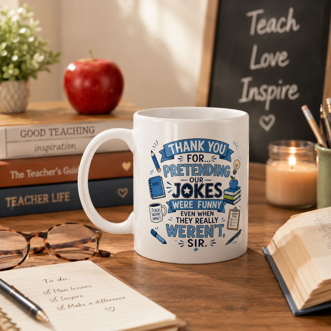 Teacher Mug & Coaster Gift Set – End of Term Thank You Present
