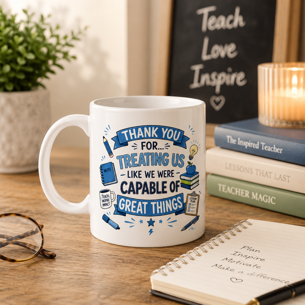 Teacher Mug & Coaster Gift Set – End of Term Thank You Present