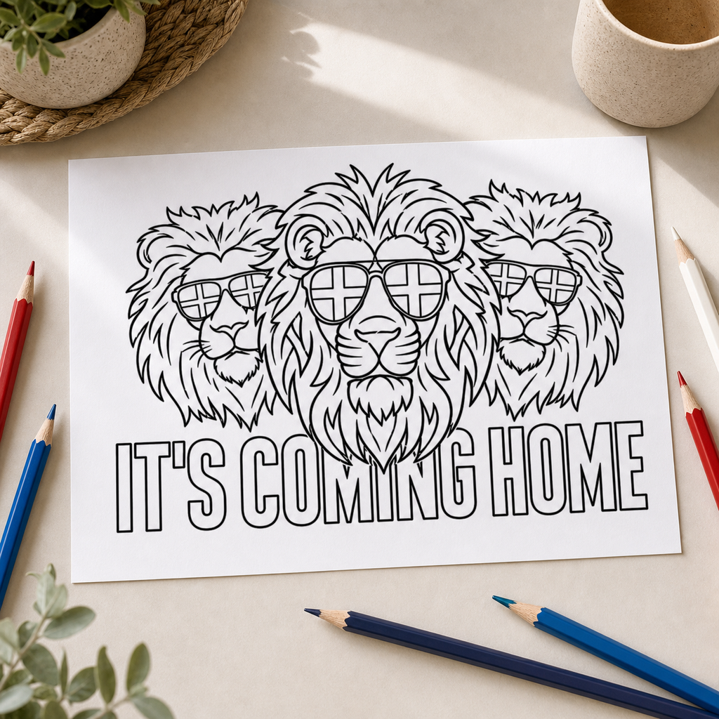 England Football Colouring Book