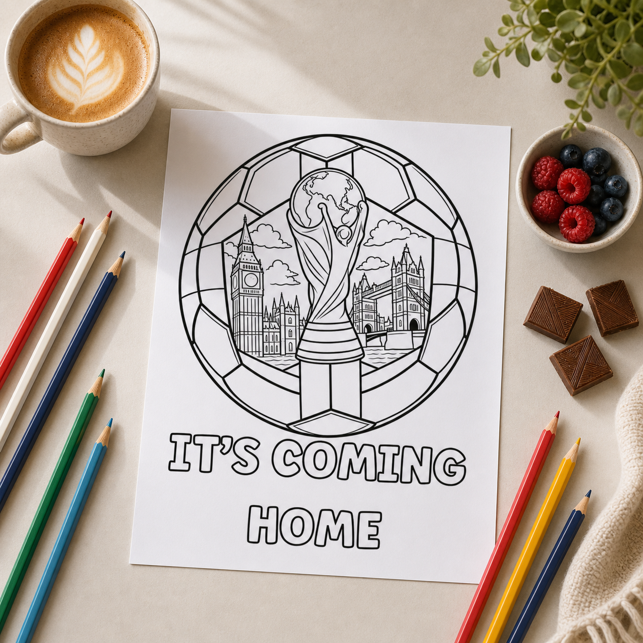 England Football Colouring Book
