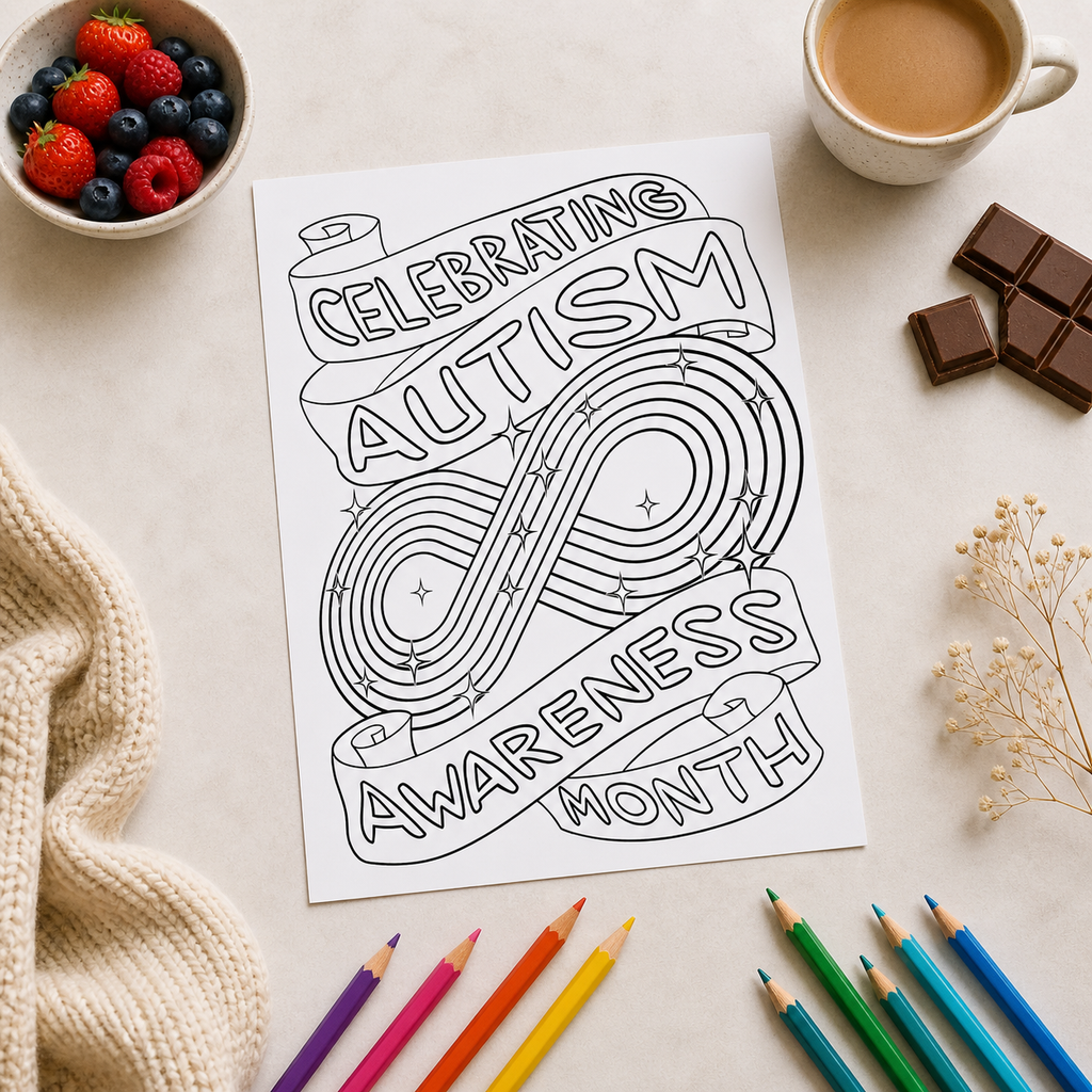 Autism Affirmation Colouring Book – A4 Inspirational Colouring Pages