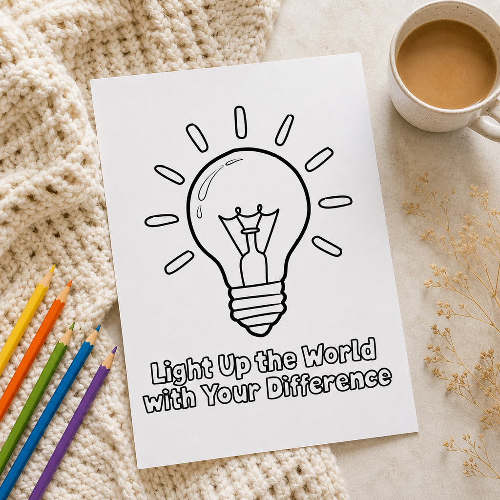 Autism Affirmation Colouring Book – A4 Inspirational Colouring Pages