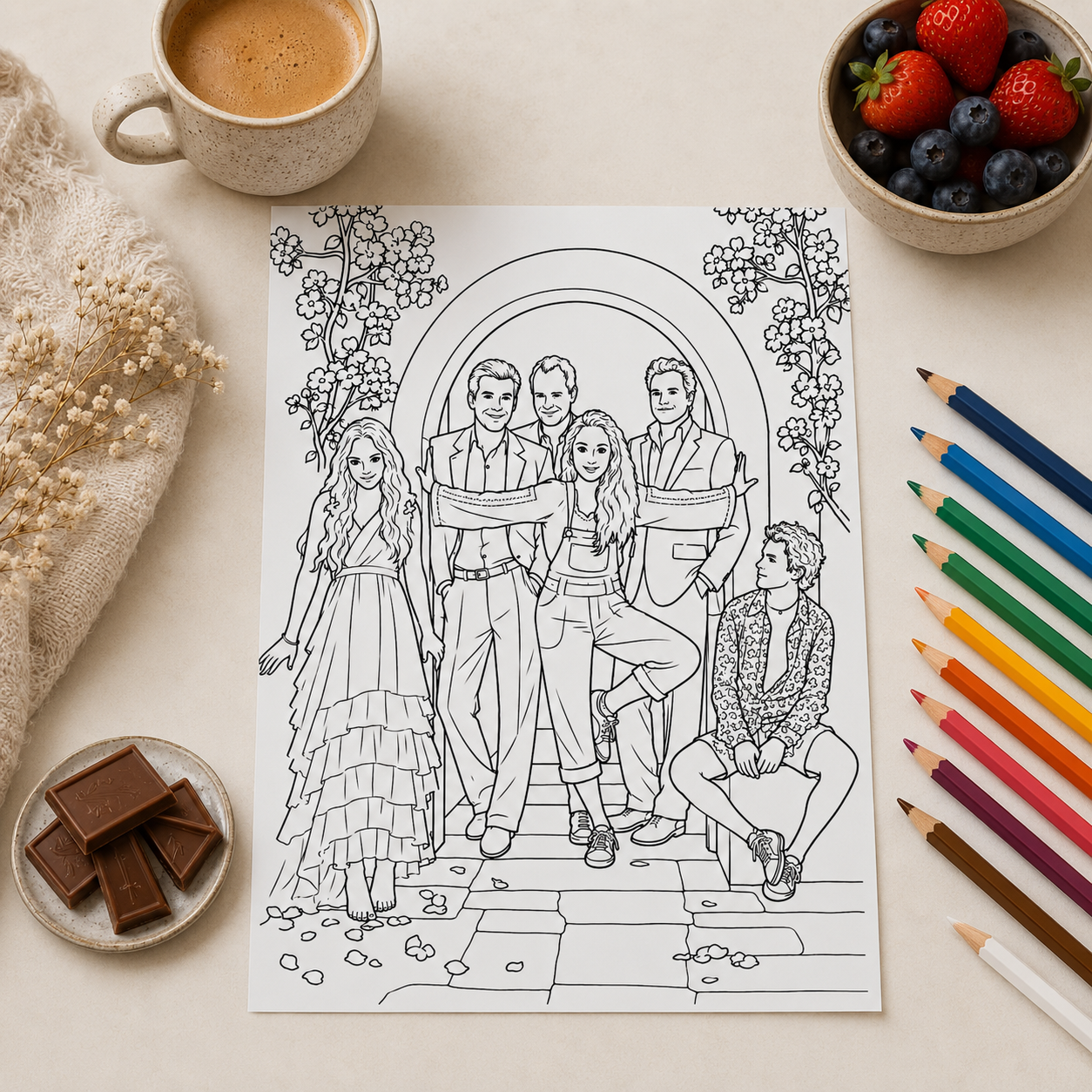 Mamma Mia Inspired Colouring Book