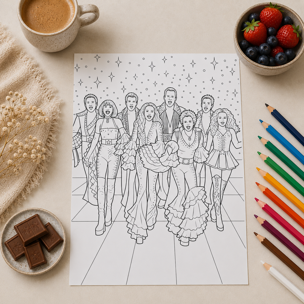Mamma Mia Inspired Colouring Book