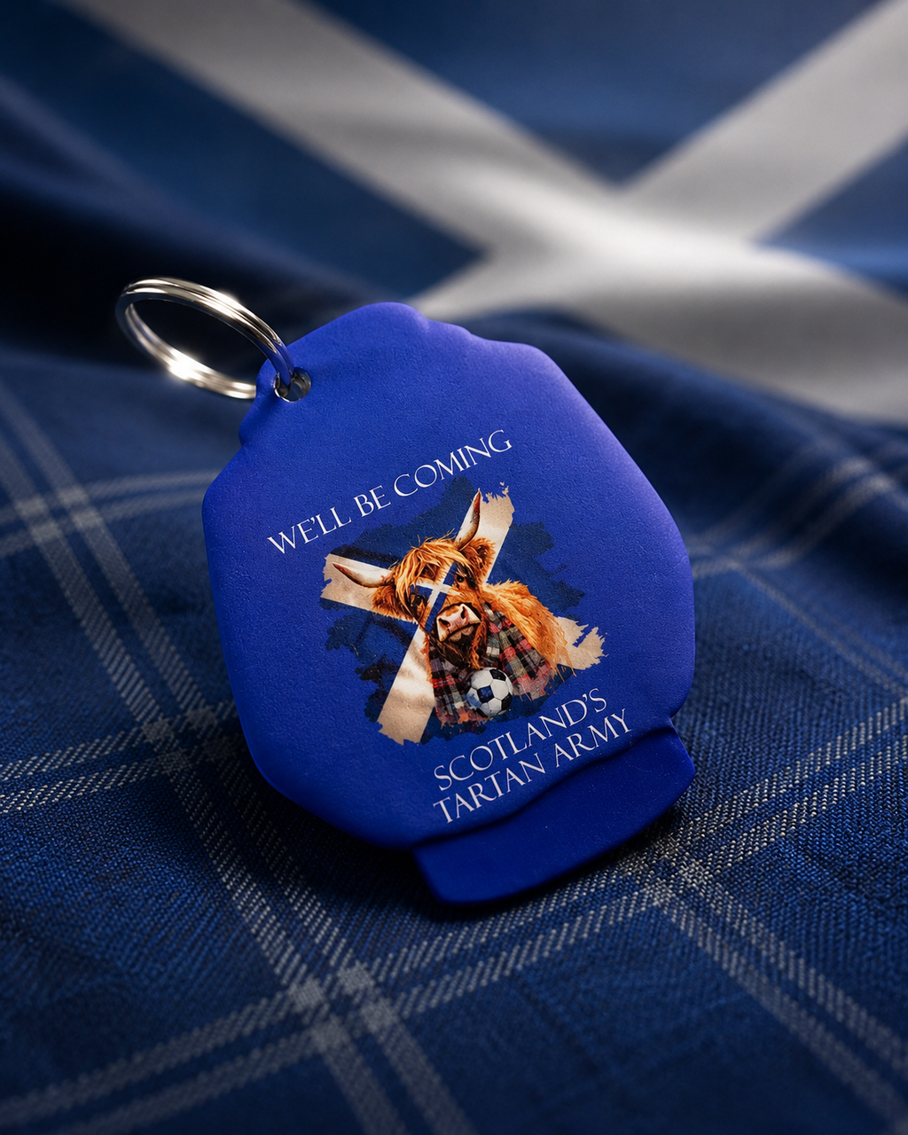 Scotland’s Tartan Army Acrylic Hoody Keyring – Scottish Football Fan Gift