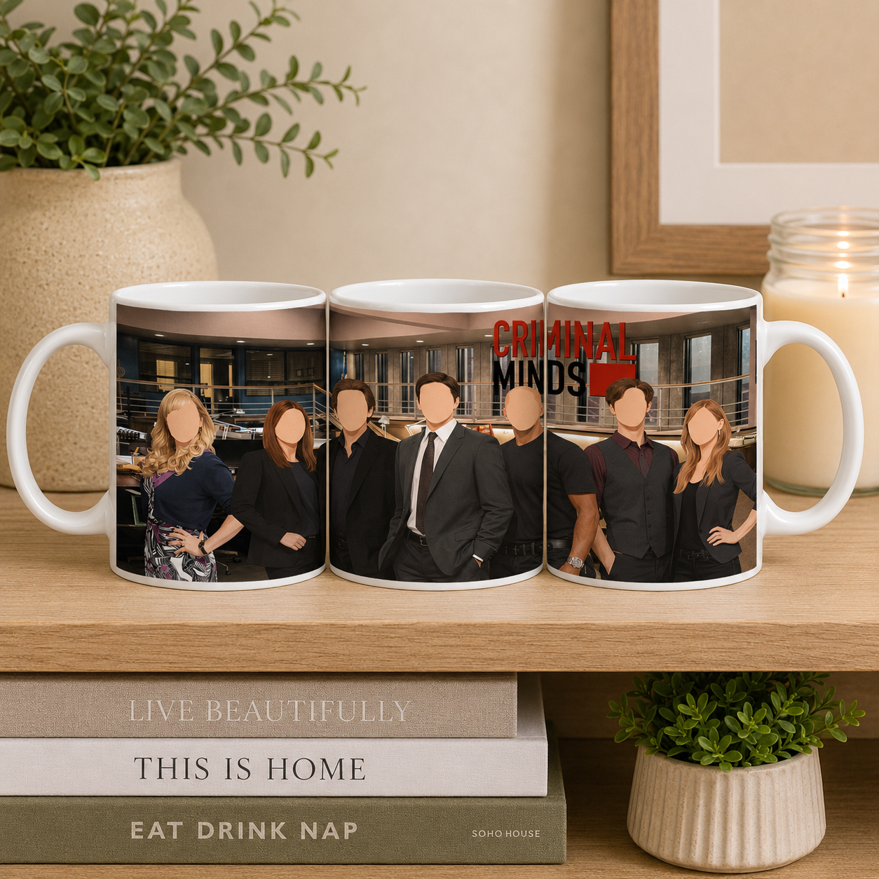 Criminal Minds Inspired Faceless Character Mug