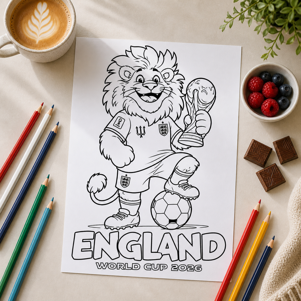 England Football Colouring Book