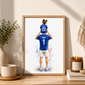 Father and Daughter foootball top artwork
