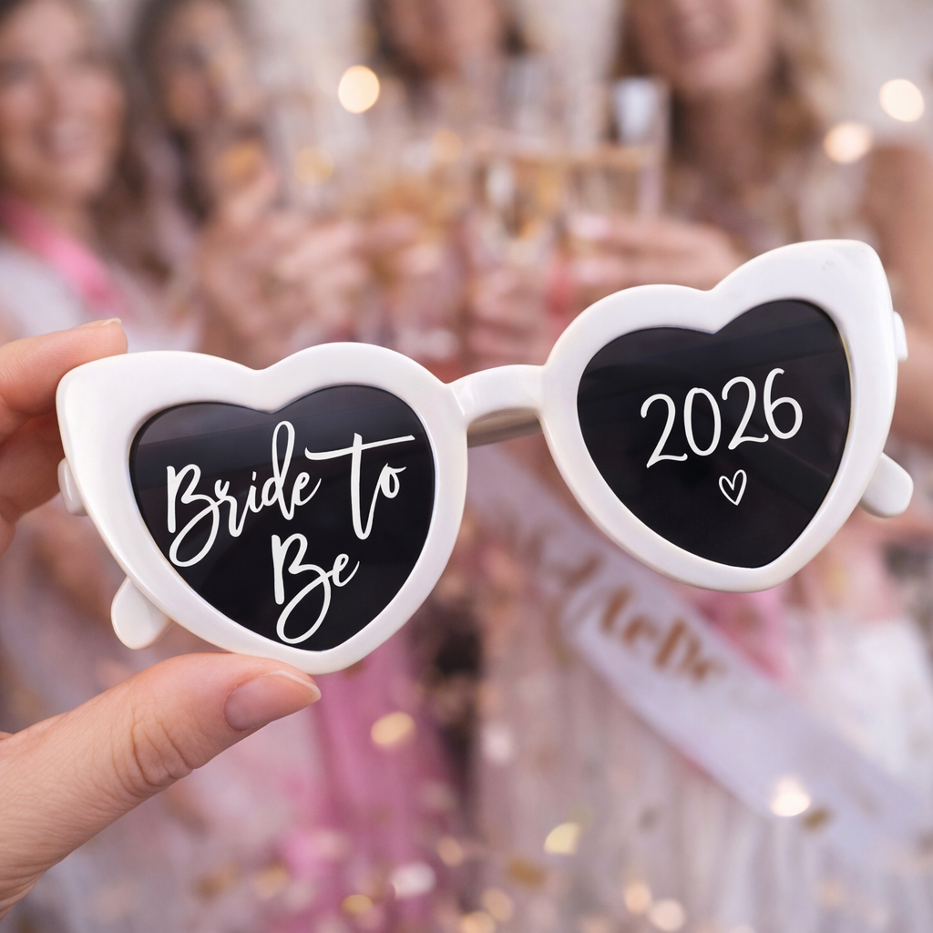 Personalised Bride to Be Heart Sunglasses