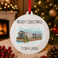 Personalised Christmas Caravan Bauble