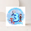 Personalised Spider-Verse Inspired Birthday Card – Any Age & Name | Custom Superhero Birthday Card for Boys