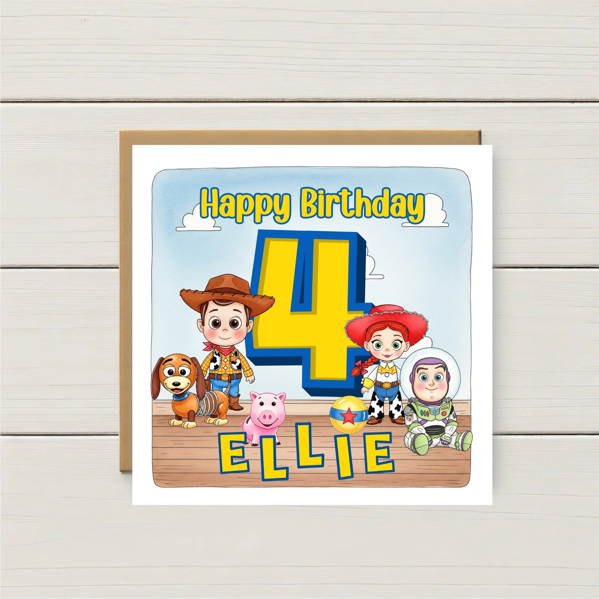 Personalised Toy Story Inspired Birthday Card – Any Age & Name | Custom Kids Birthday Card