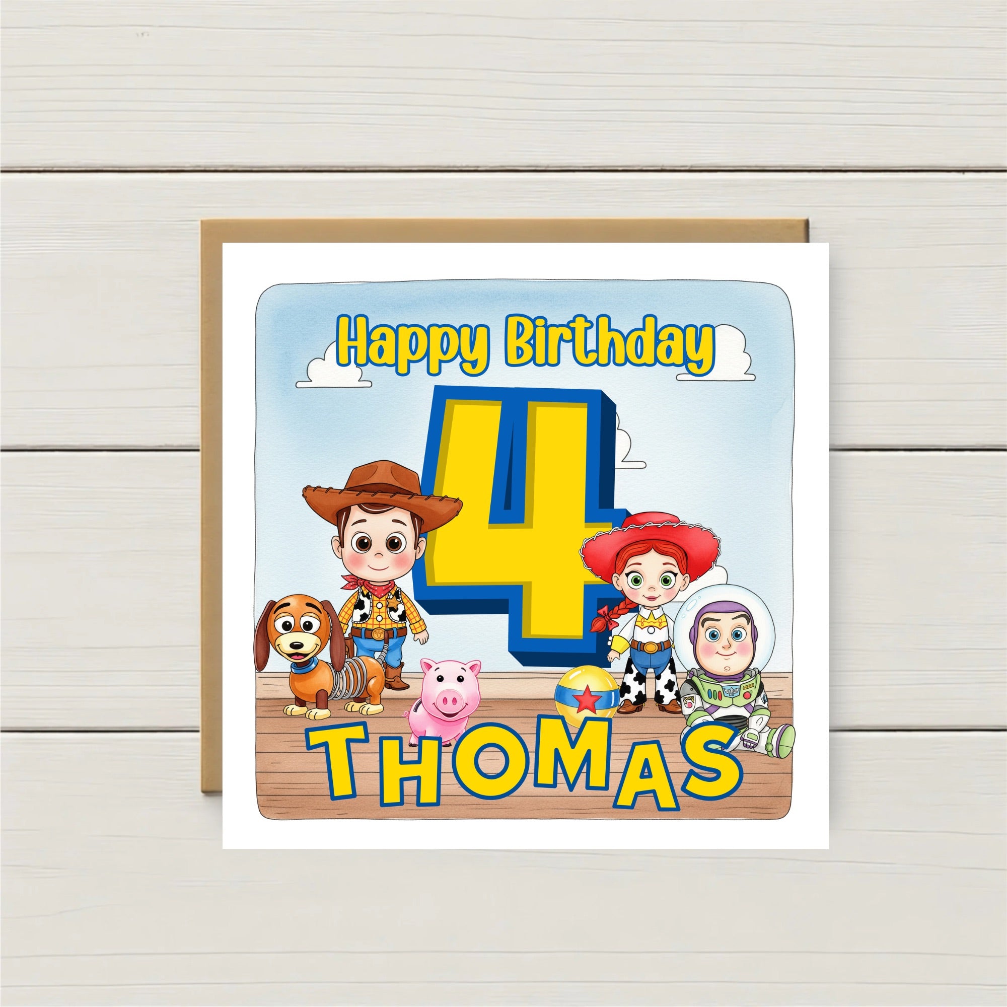 Personalised Toy Story Inspired Birthday Card – Any Age & Name | Custom Kids Birthday Card
