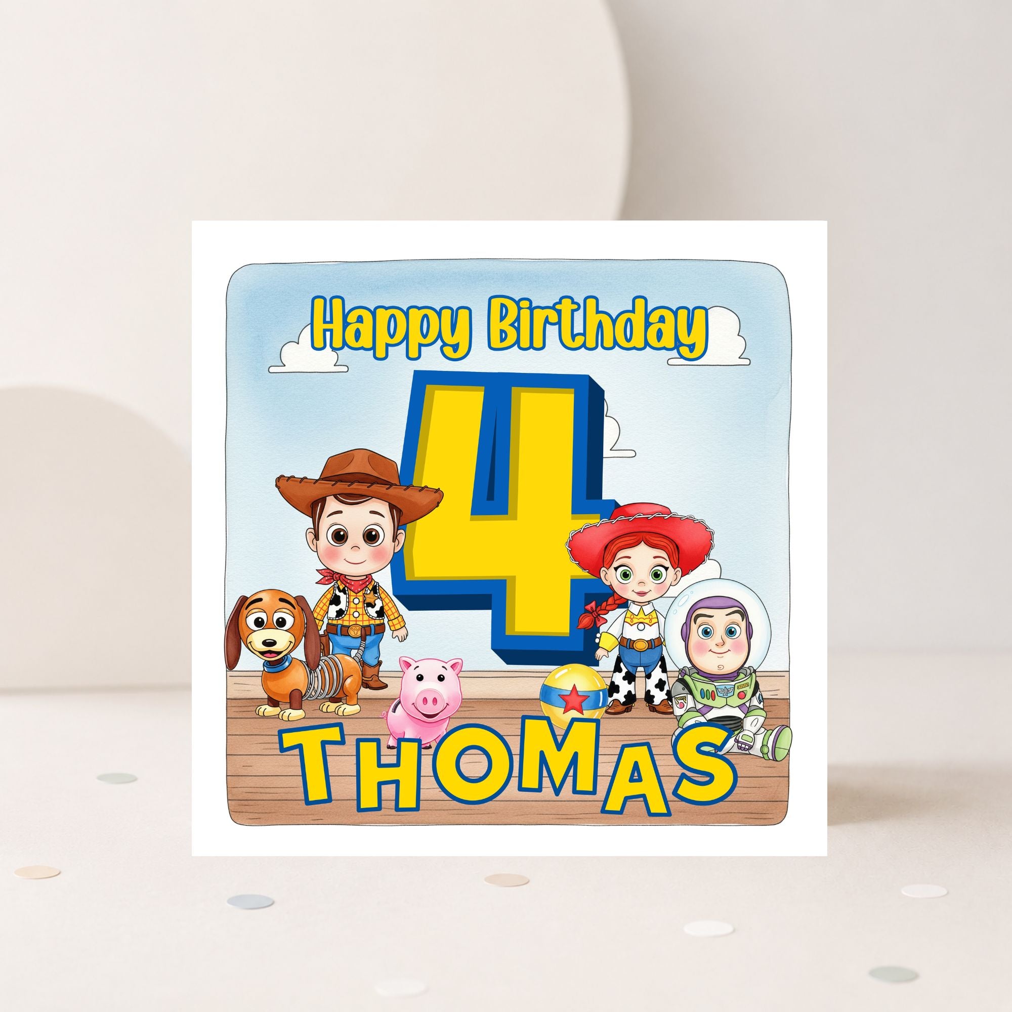 Personalised Toy Story Inspired Birthday Card – Any Age & Name | Custom Kids Birthday Card