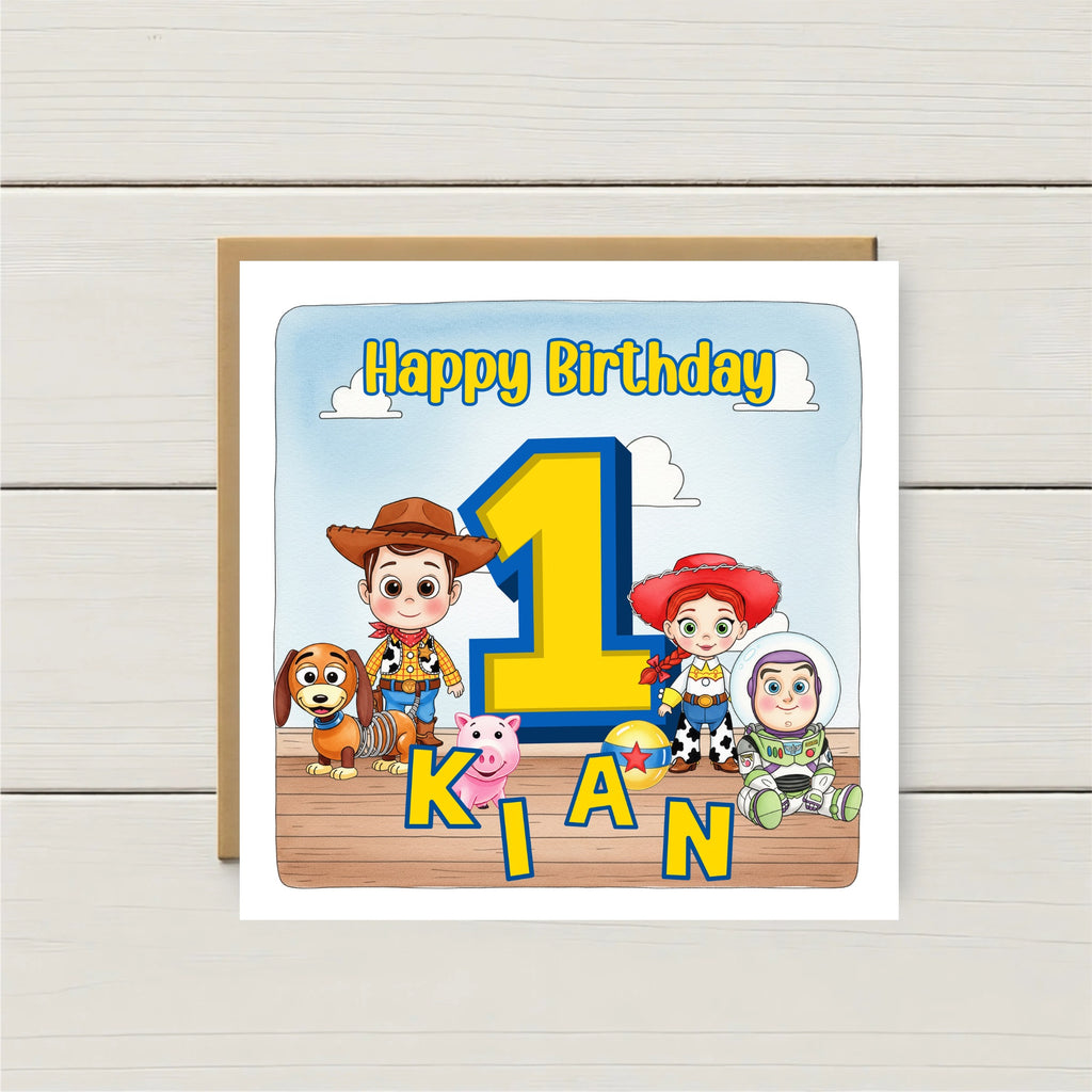 Personalised Toy Story Inspired Birthday Card – Any Age & Name | Custom Kids Birthday Card