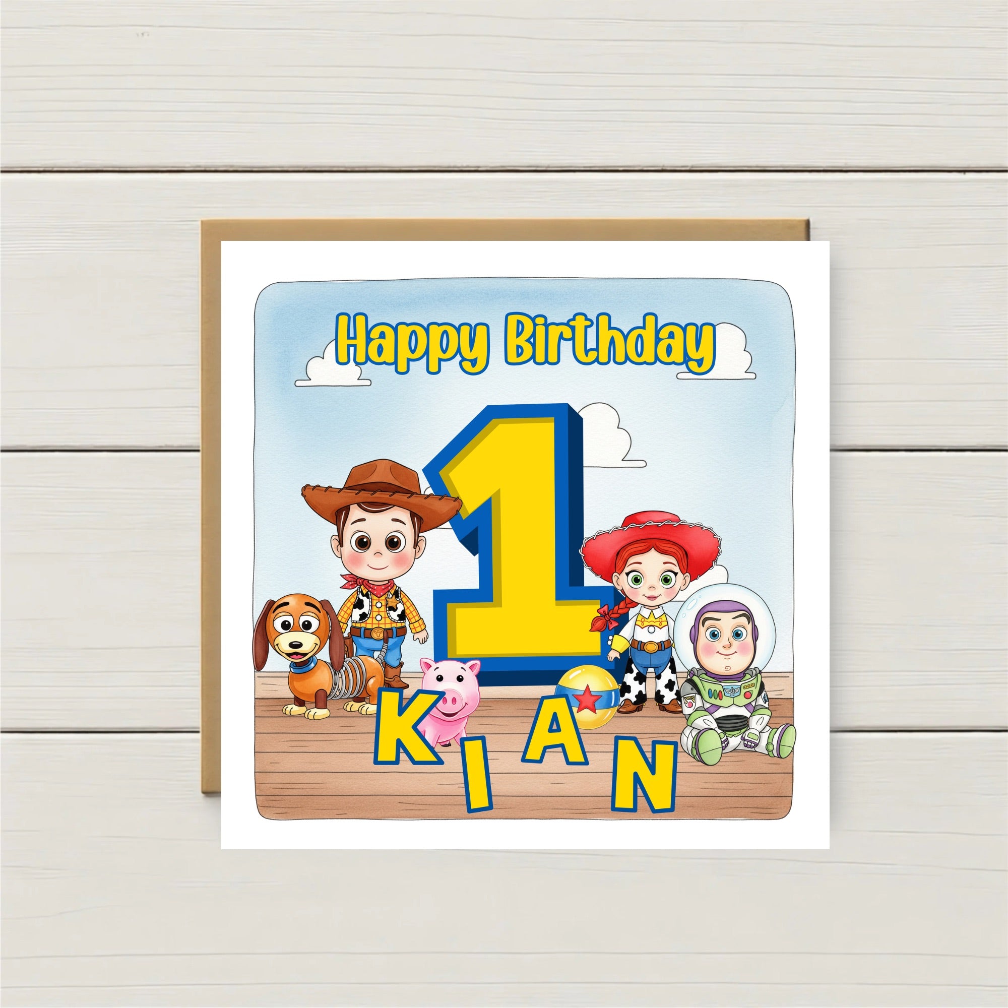 Personalised Toy Story Inspired Birthday Card – Any Age & Name | Custom Kids Birthday Card