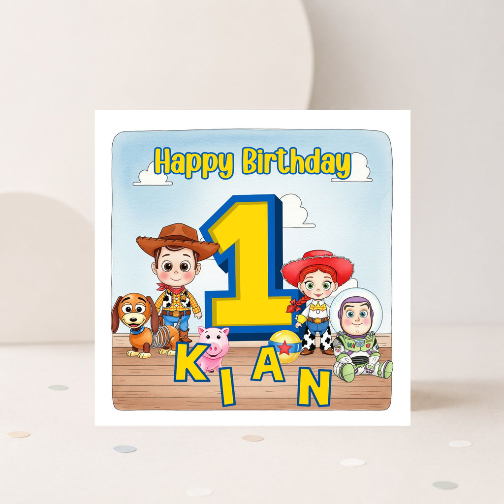 Personalised Toy Story Inspired Birthday Card – Any Age & Name | Custom Kids Birthday Card