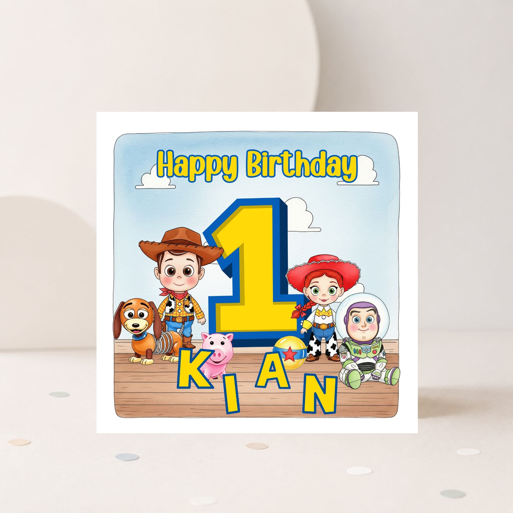 Personalised Toy Story Inspired Birthday Card – Any Age & Name | Custom Kids Birthday Card
