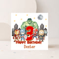 Personalised Superhero Birthday Card – Any Age & Name | Avengers Inspired Birthday Card