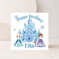 Personalised Ice Princess Birthday Card – Any Age & Name | Frozen Inspired Kids Birthday Card