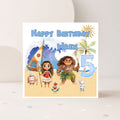 Personalised Moana Inspired Birthday Card – Any Name & Age – Tropical Adventure Birthday Card