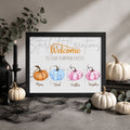 Personalised Family Pumpkin Patch Print | Halloween Family Name Print | Custom Autumn Home Decor | A4 Unframed Gift