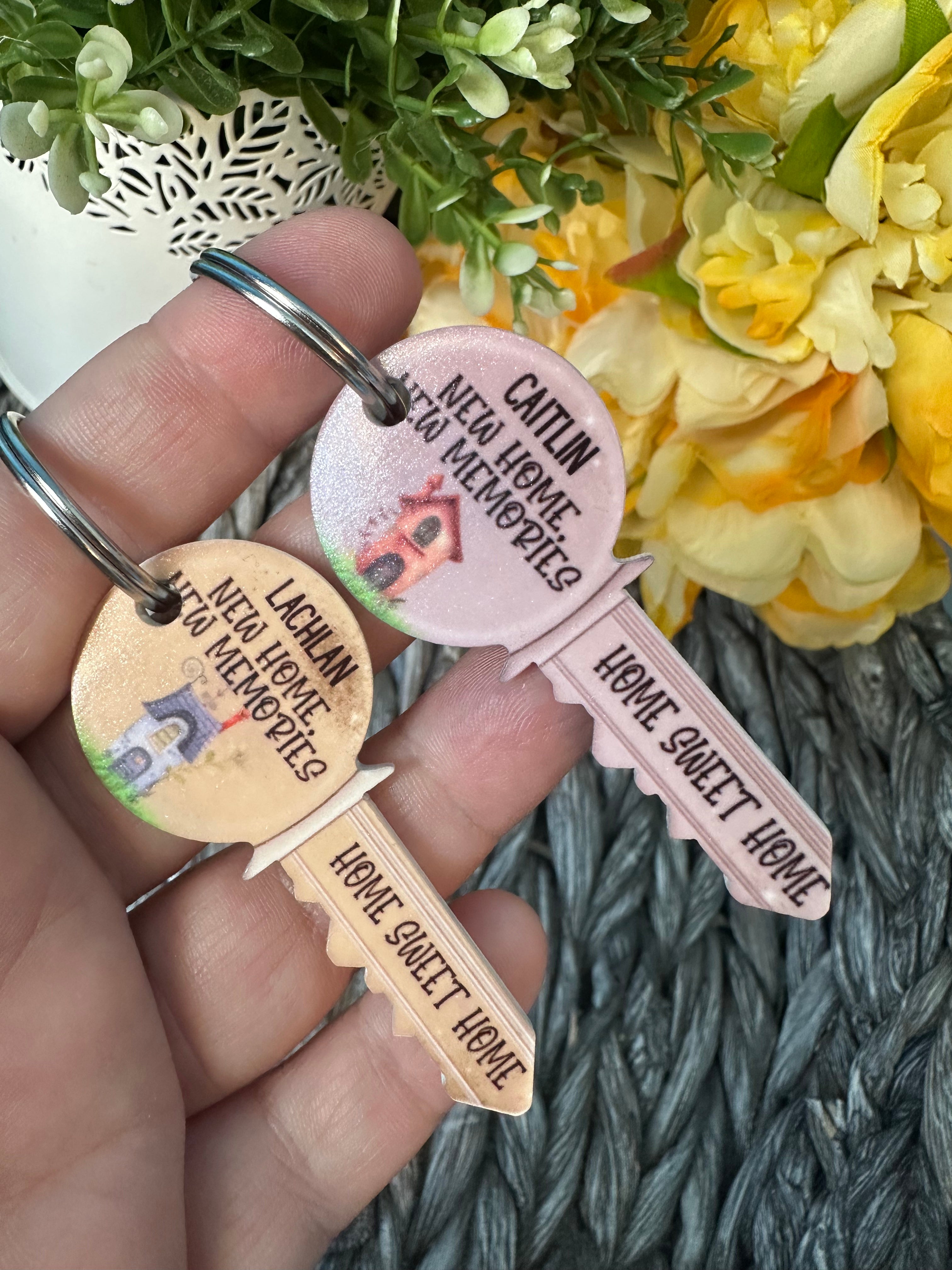 Personalised New Home Keyring | Housewarming Gift | New Home Keepsake