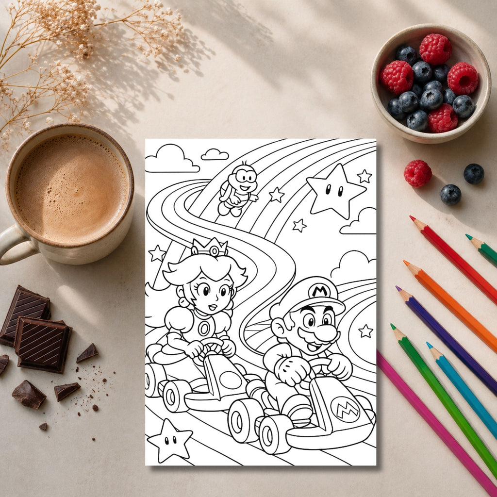 Kids Game-Style Colouring Book – 20 Page A4