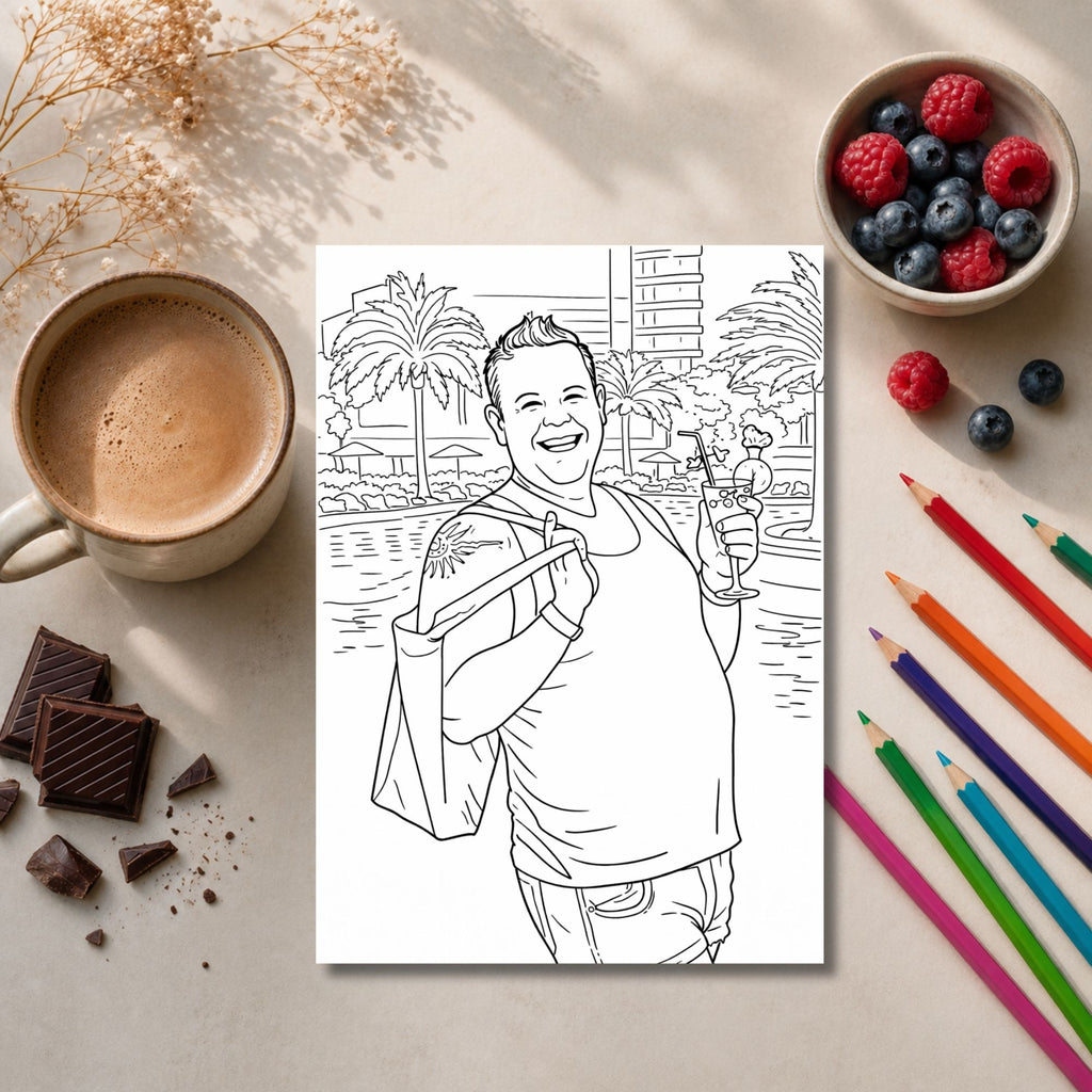 Holiday Resort Colouring Book – 20 Page A4