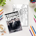 Criminal Minds Inspired Colouring Book | 21 Crime Drama Colouring Pages | FBI TV Fan Gift | A4 Adult Colouring Book