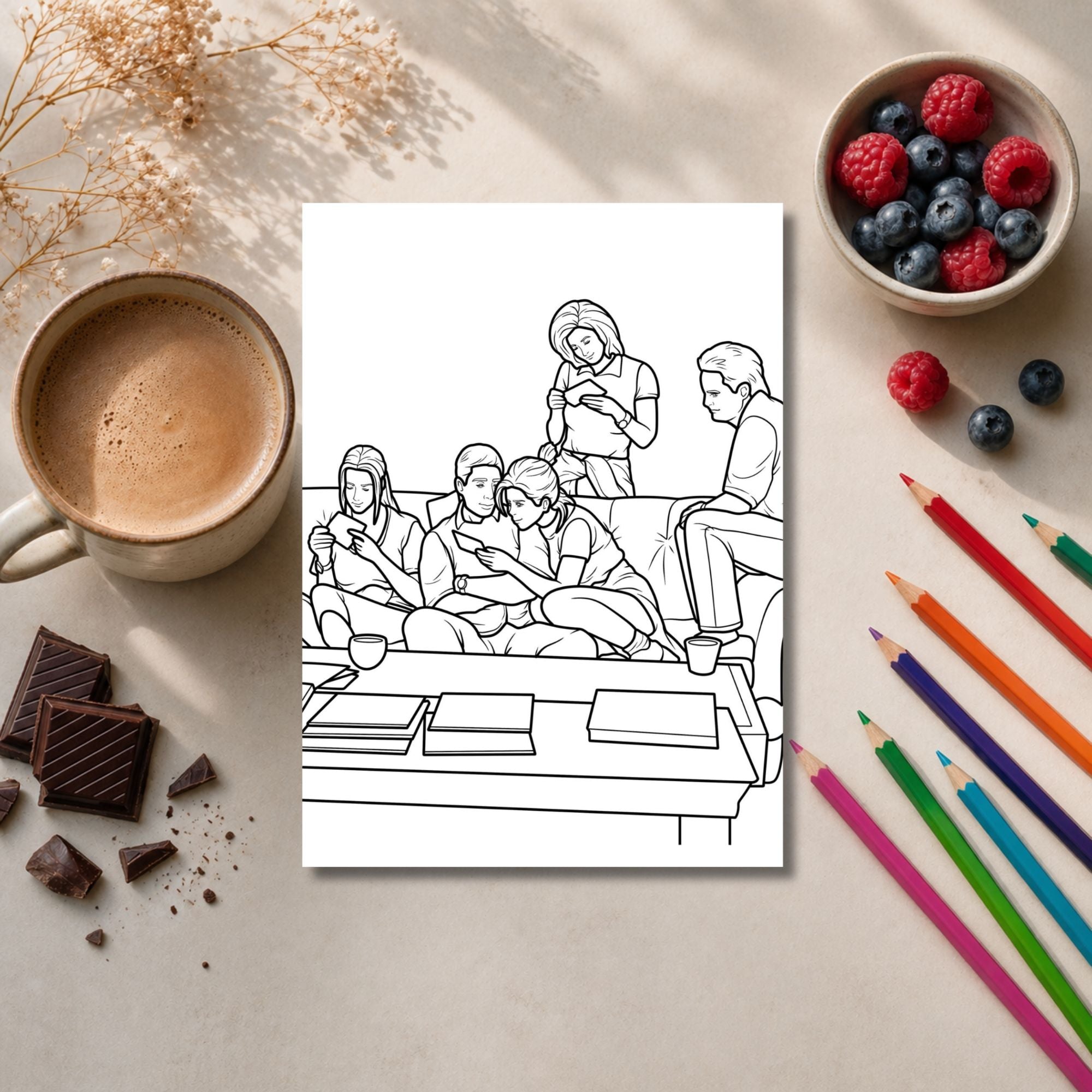 Friends Inspired Colouring Book