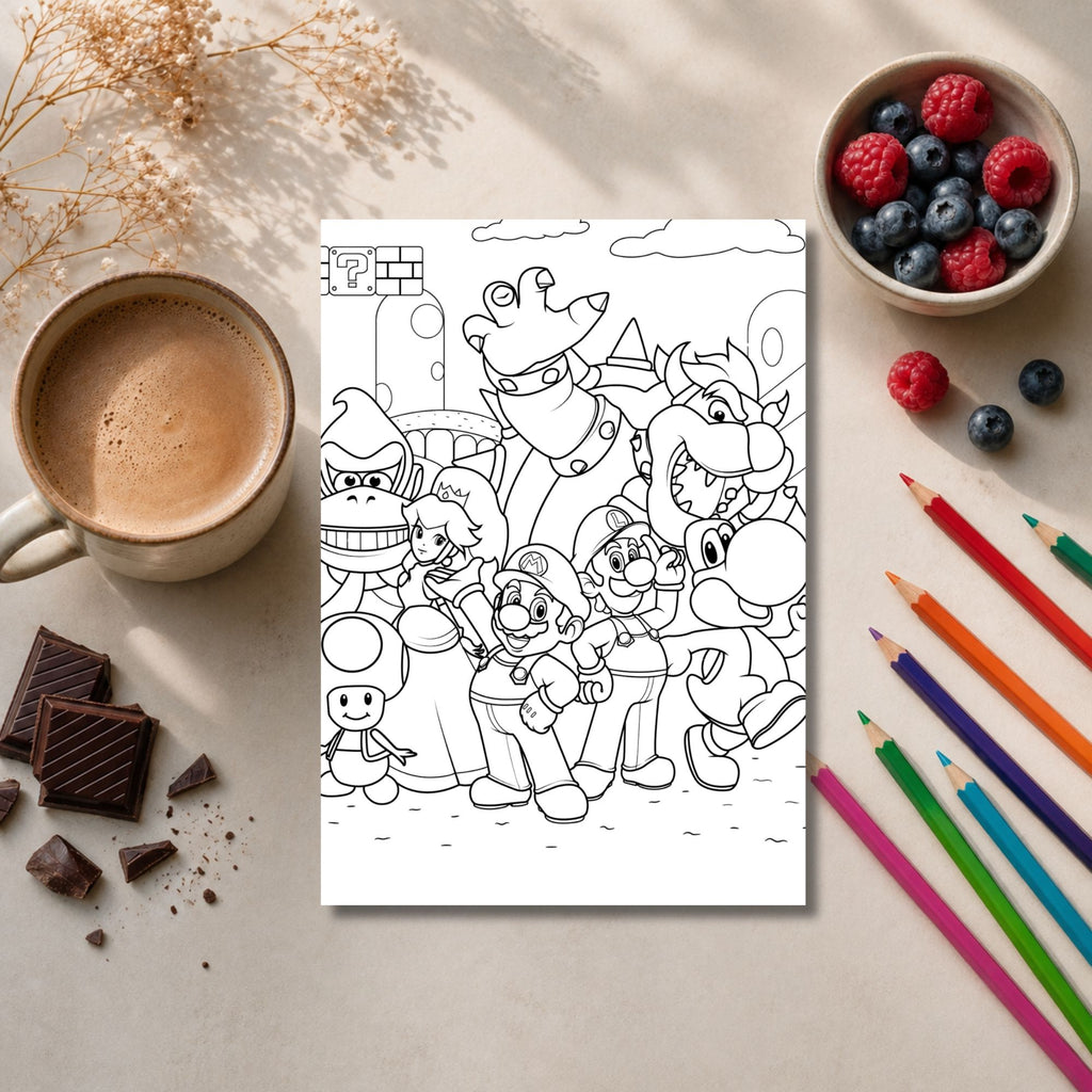 Kids Game-Style Colouring Book – 20 Page A4