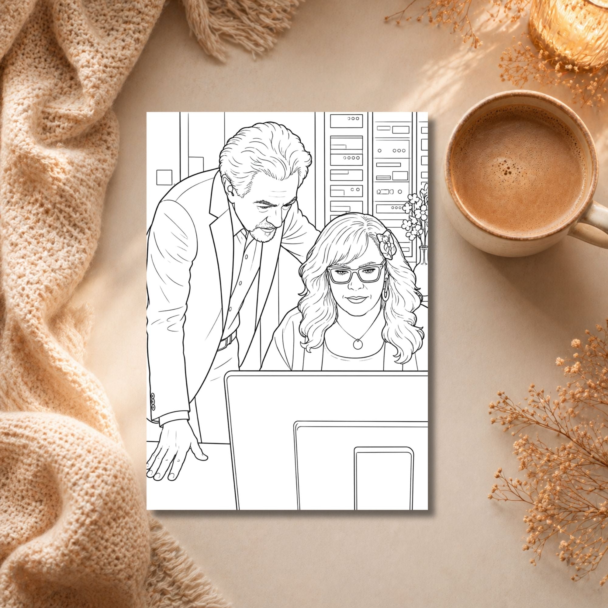 Criminal Minds Inspired Colouring Book | 21 Crime Drama Colouring Pages | FBI TV Fan Gift | A4 Adult Colouring Book