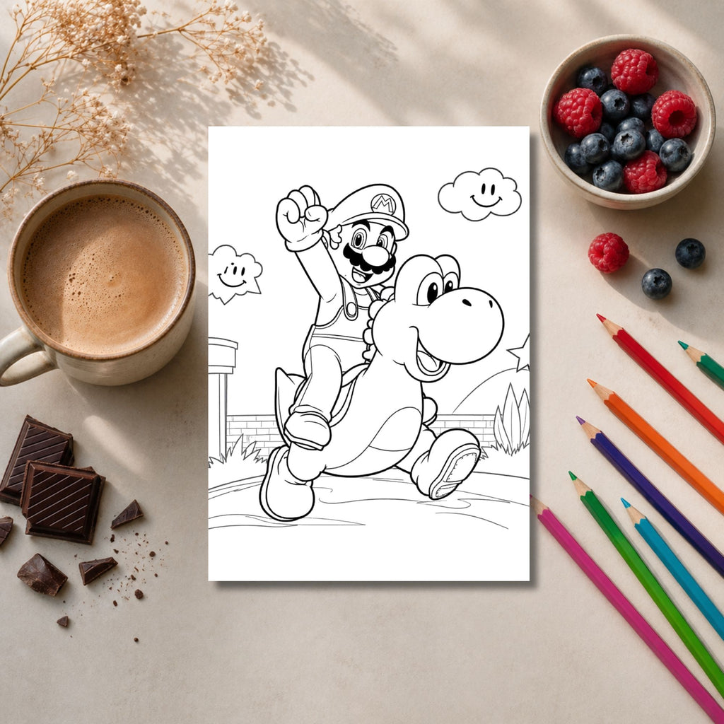 Kids Game-Style Colouring Book – 20 Page A4