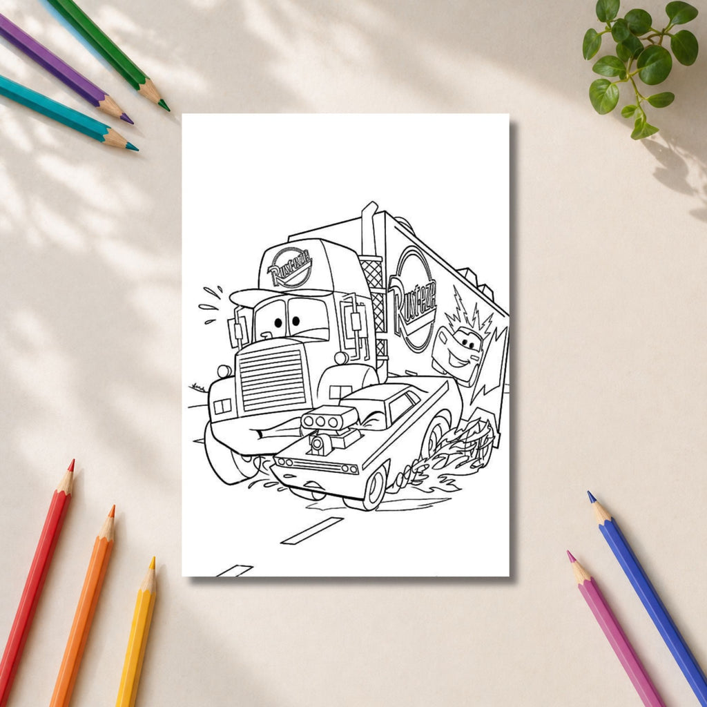 Race Car Colouring Book for Kids – 20 Fun Colouring Pages