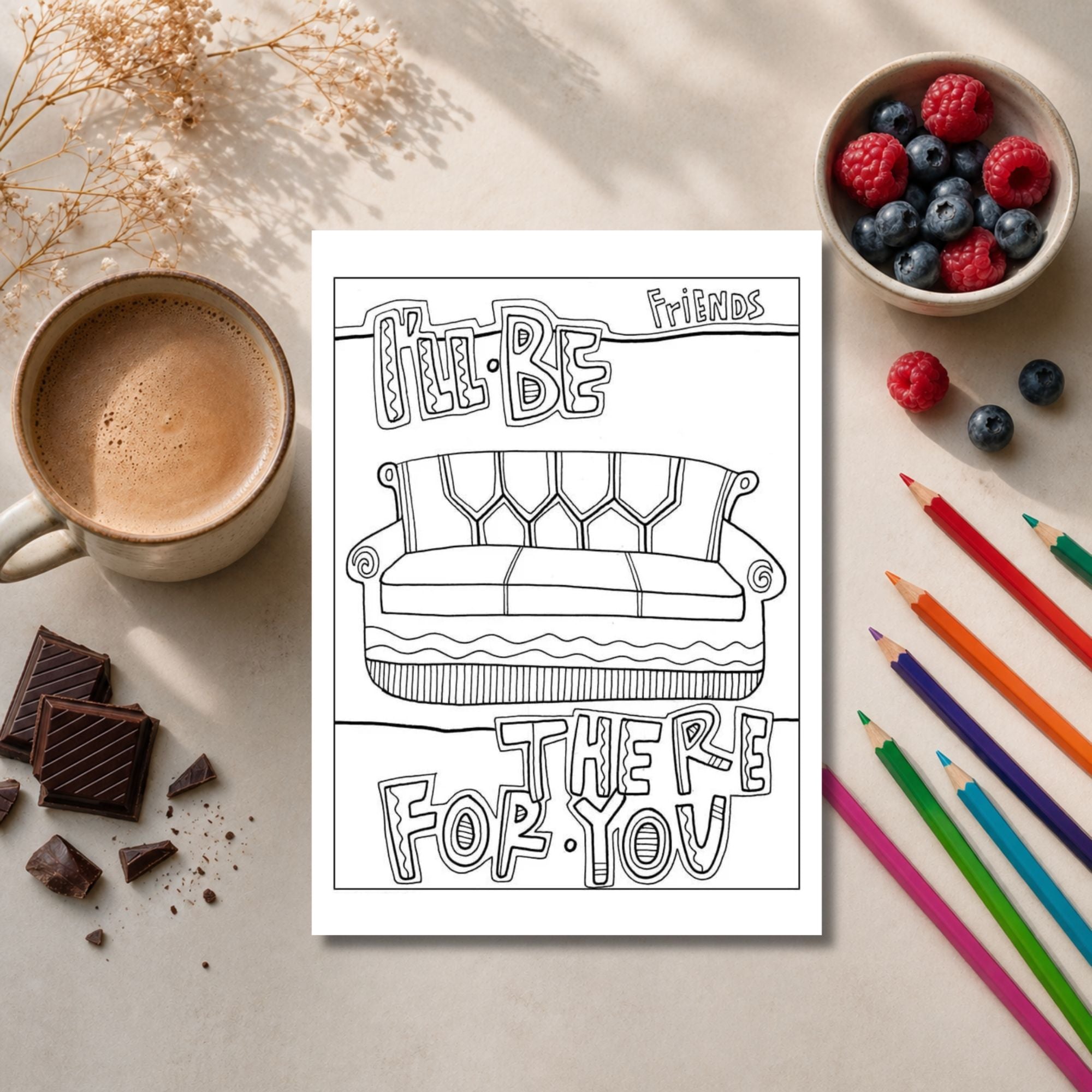 Friends Inspired Colouring Book