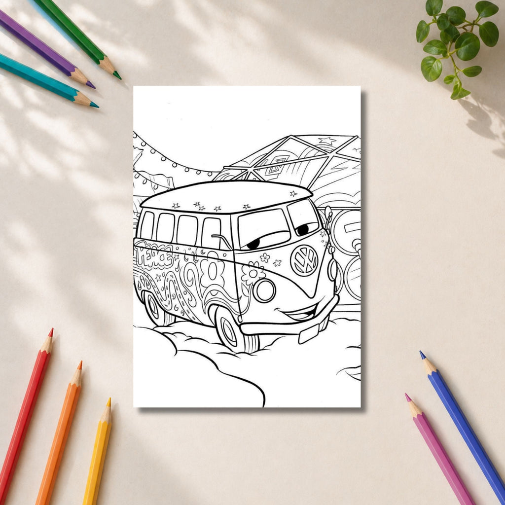 Race Car Colouring Book for Kids – 20 Fun Colouring Pages
