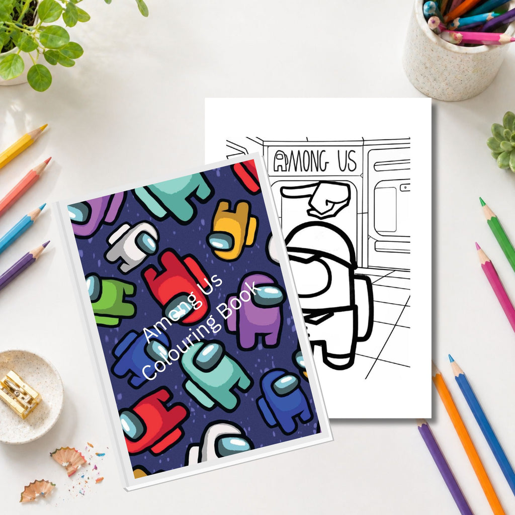 Among Us Inspired Colouring Book