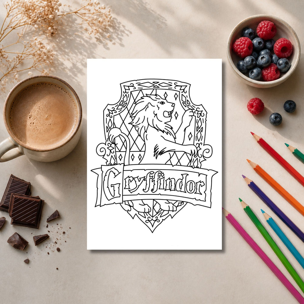 Wizard Magic Colouring Book – 20 Page A4 Fantasy Book