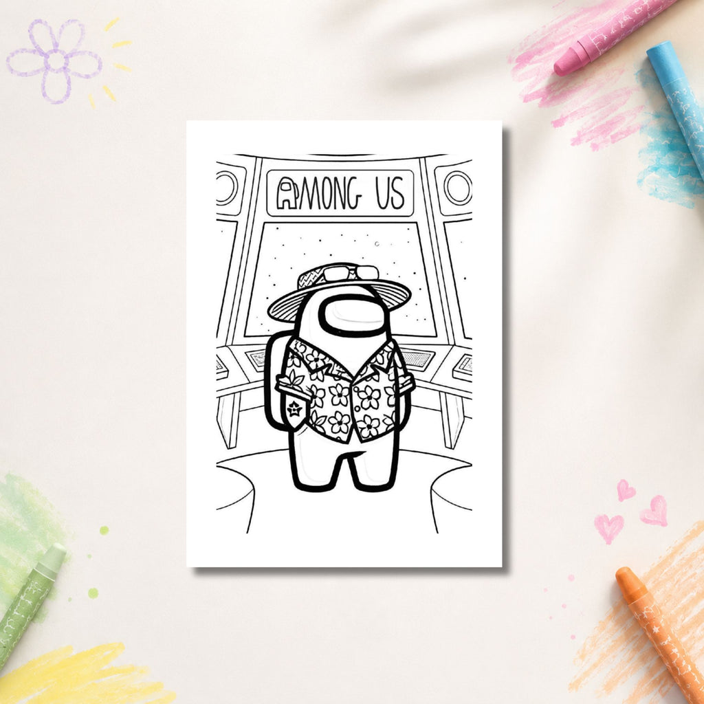 Among Us Inspired Colouring Book
