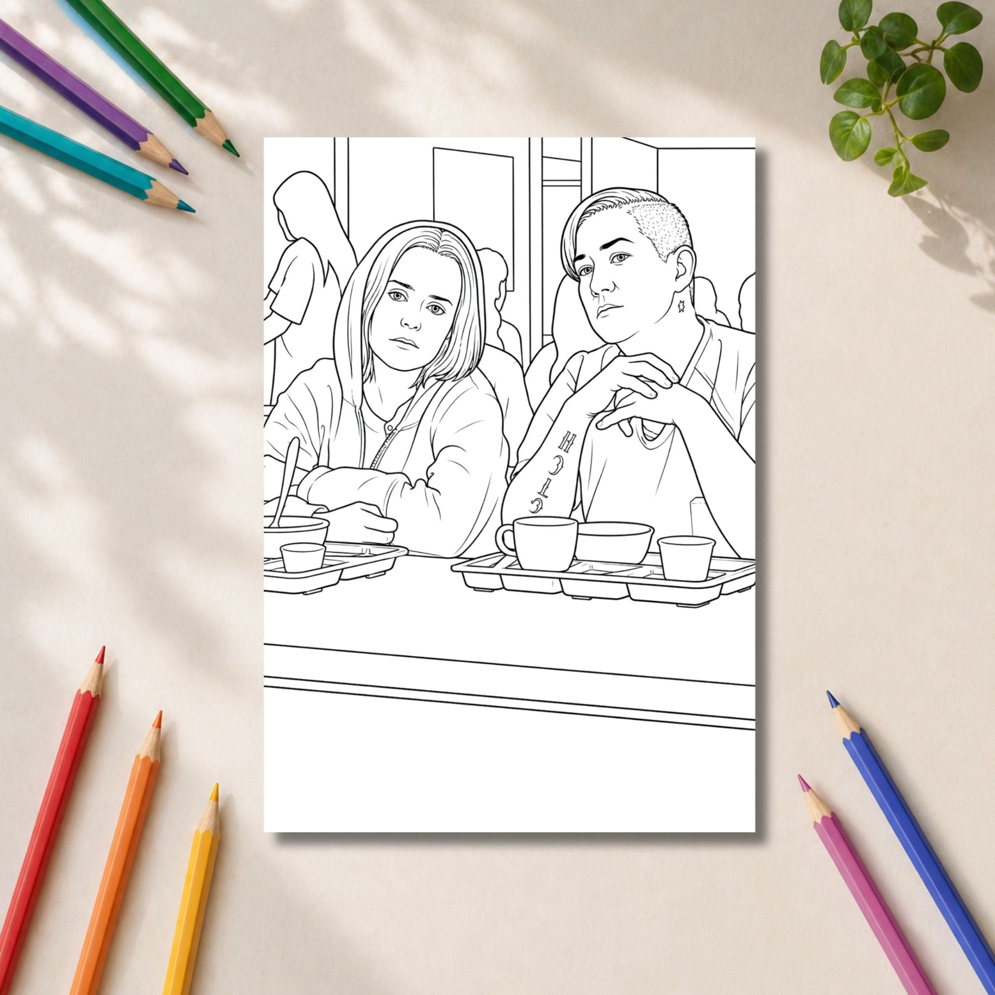 Orange Is the New Black Inspired Colouring Book | 21 Page TV Series Fan Colouring Book | A4 Adult Colouring Book Gift