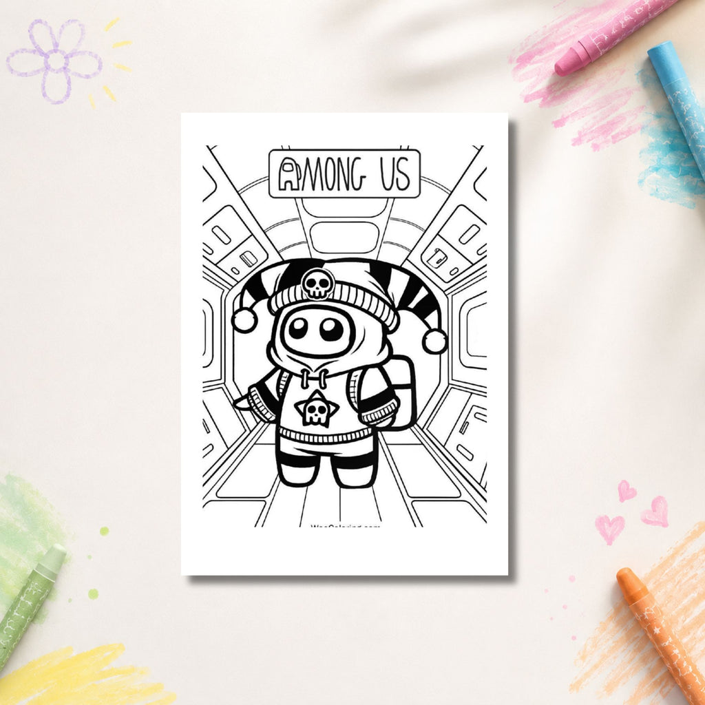 Among Us Inspired Colouring Book