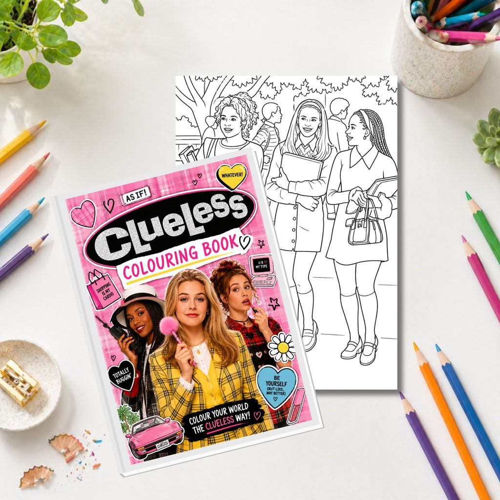 Clueless Inspired Colouring Book | 21-Page Nostalgic 90s Adult Colouring Book | Movie-Inspired Gift | Relaxing Colouring Book