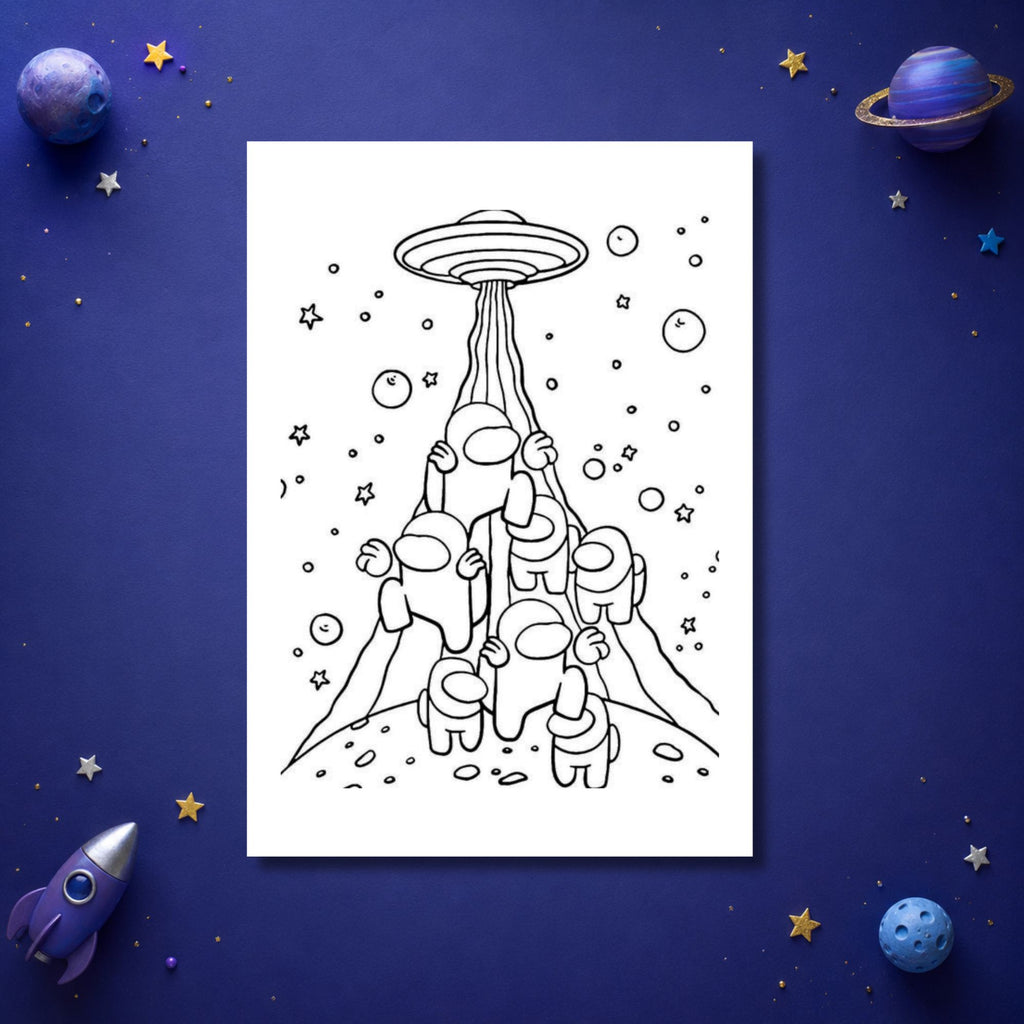 Among Us Inspired Colouring Book