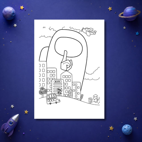 Among Us Inspired Colouring Book