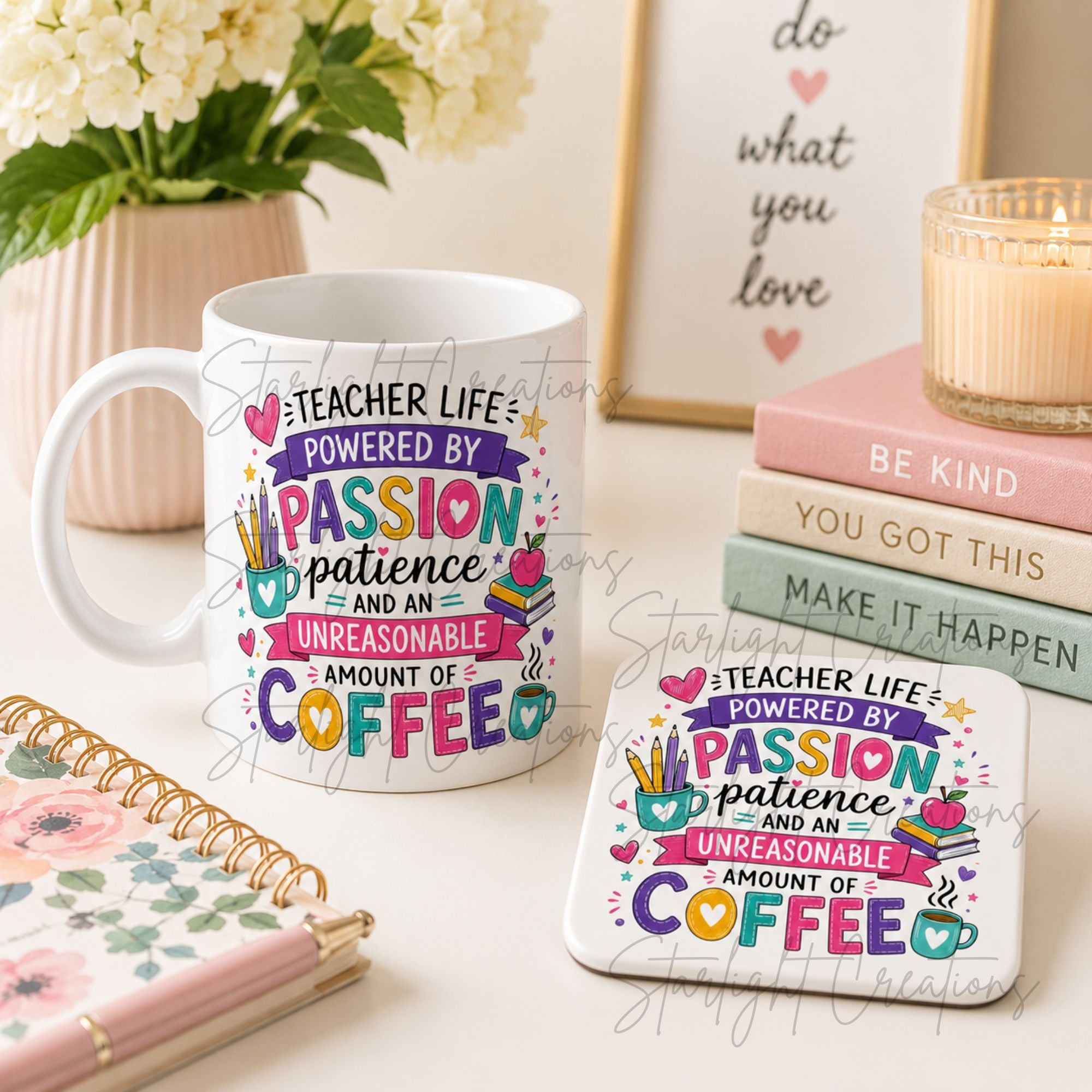 Teacher Mug & Coaster Gift Set – End of Term Thank You Present