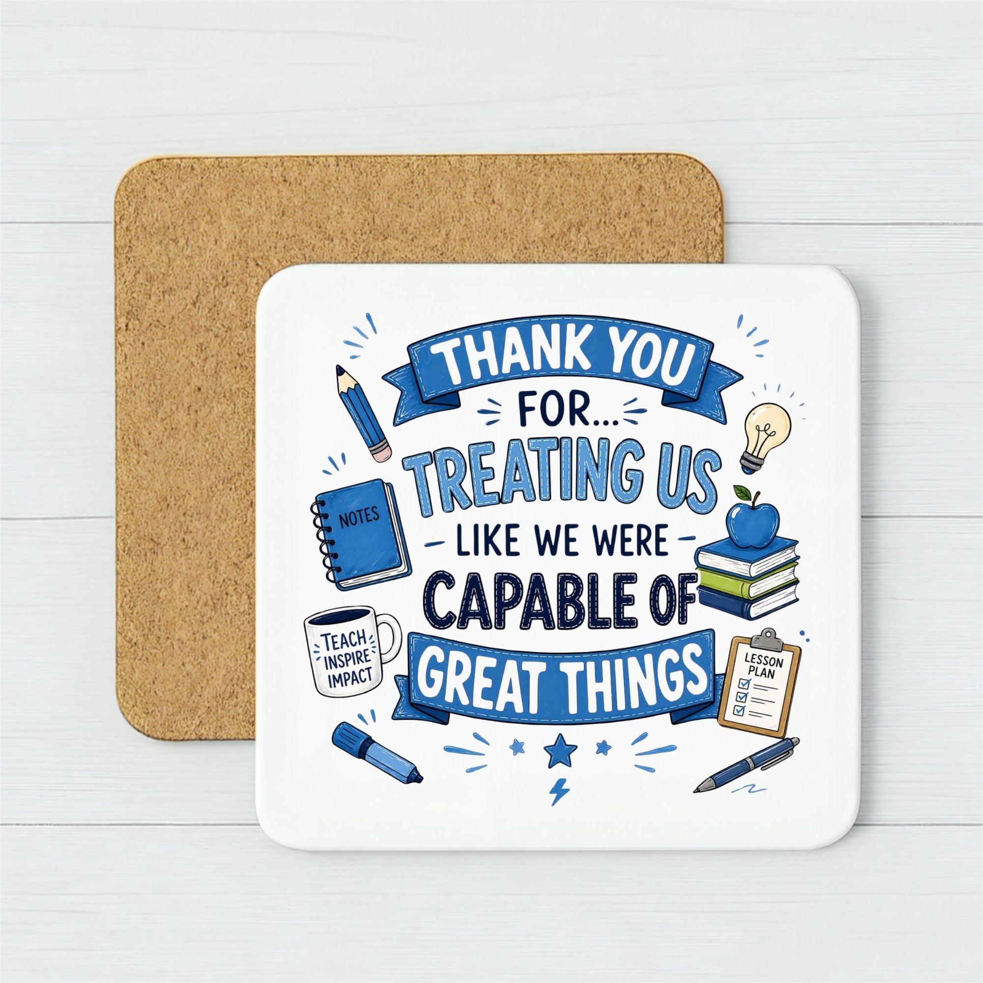 Teacher Mug & Coaster Gift Set – End of Term Thank You Present