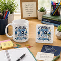 Teacher Mug & Coaster Gift Set – End of Term Teacher Thank You Mug – Fearless In Front Of 30 Kids – Teacher Appreciation Gift